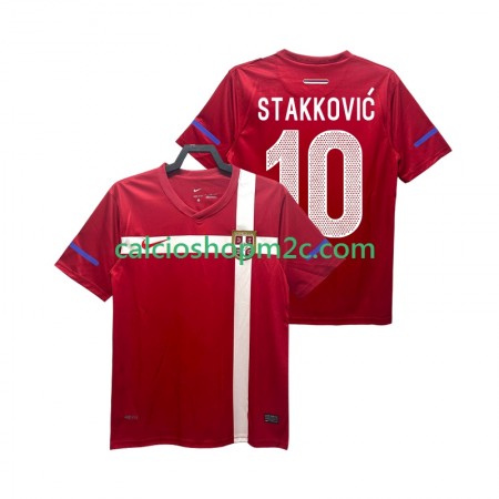 Serbia STAKKOVIC 10 2010 Retro Maglia Prima Manica Corta
